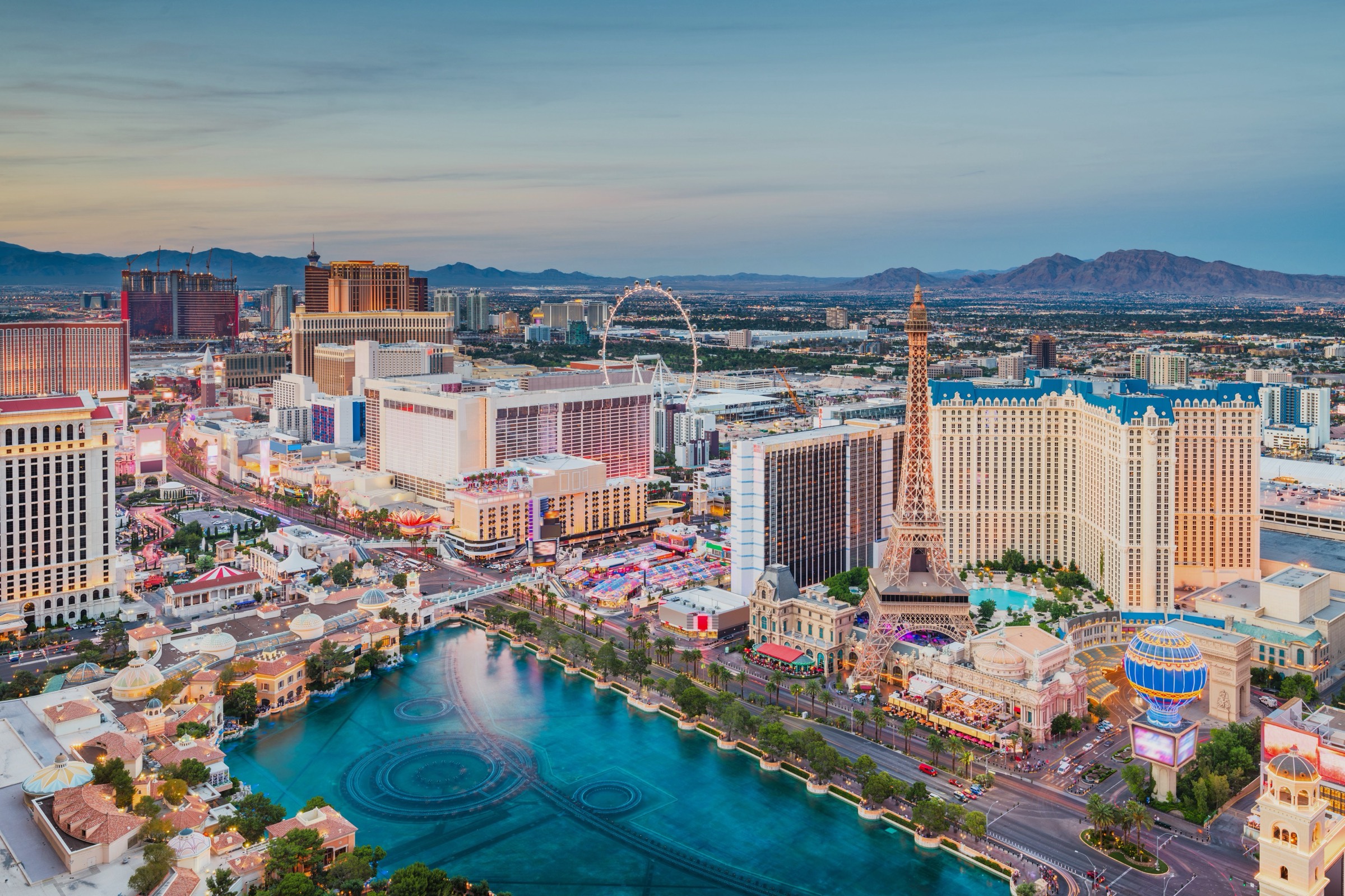 Las Vegas Strip at dusk